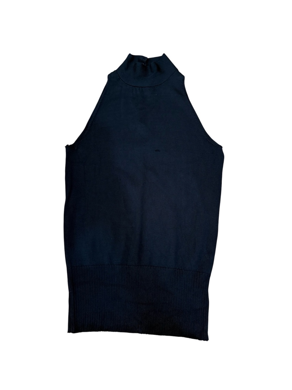 ESPRIT Size xl Sleeveless High Neck Knit Top - Black
